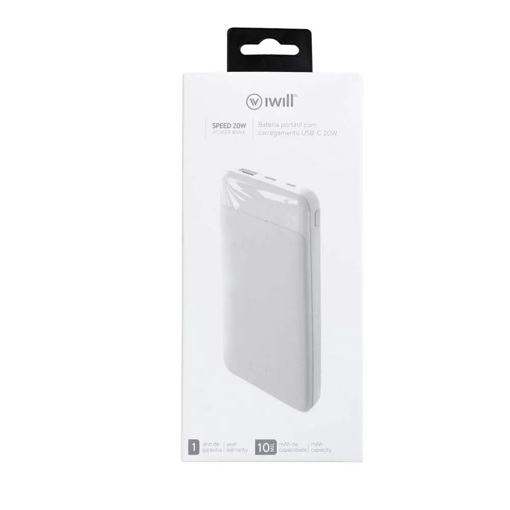 Power Bank USB-C 10000mAh Branco - iWill